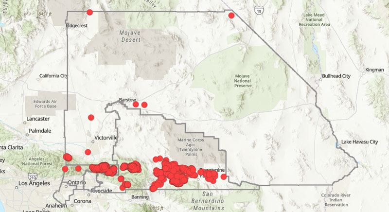 screenshot of permitted short-term rentals map